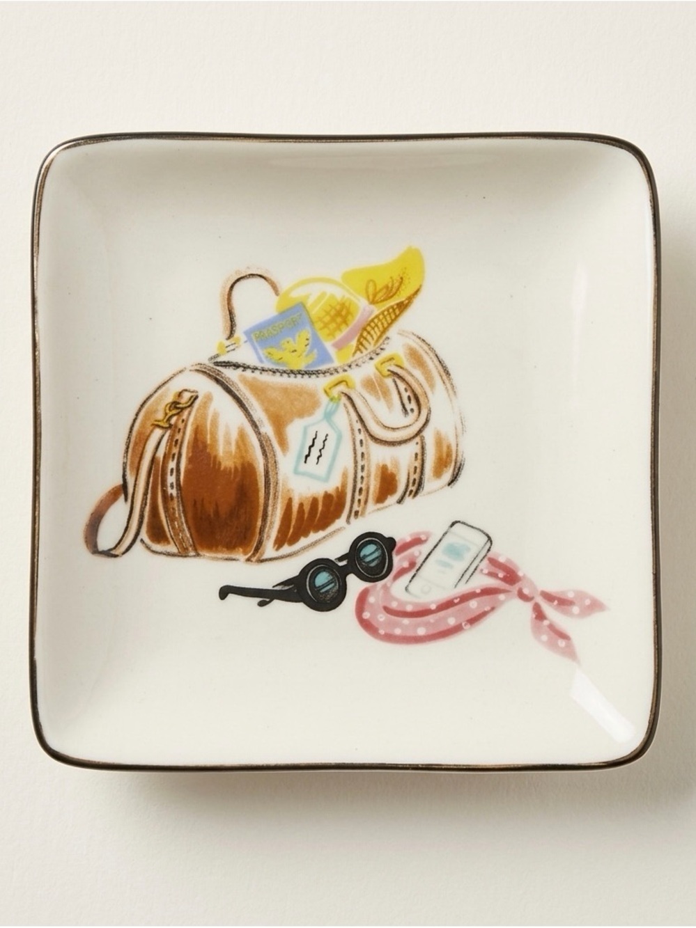 Angela Staehling Wanderlust Collection Ceramic Trinket Dish Set by Magenta - Picture 2 of 7